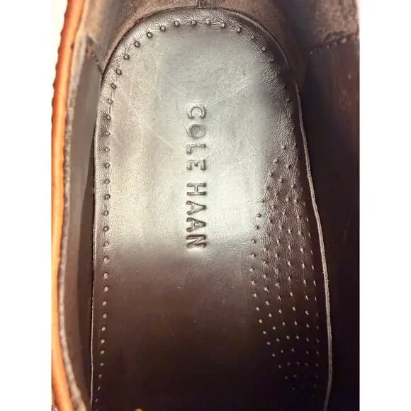 Cole Haan Brown Leather Wingtip Oxford Dress Shoes Men's Size 8.5 M Brogue - Picture 5 of 10